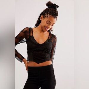 Free People Picture Perfect Corset Long Sleeve Top